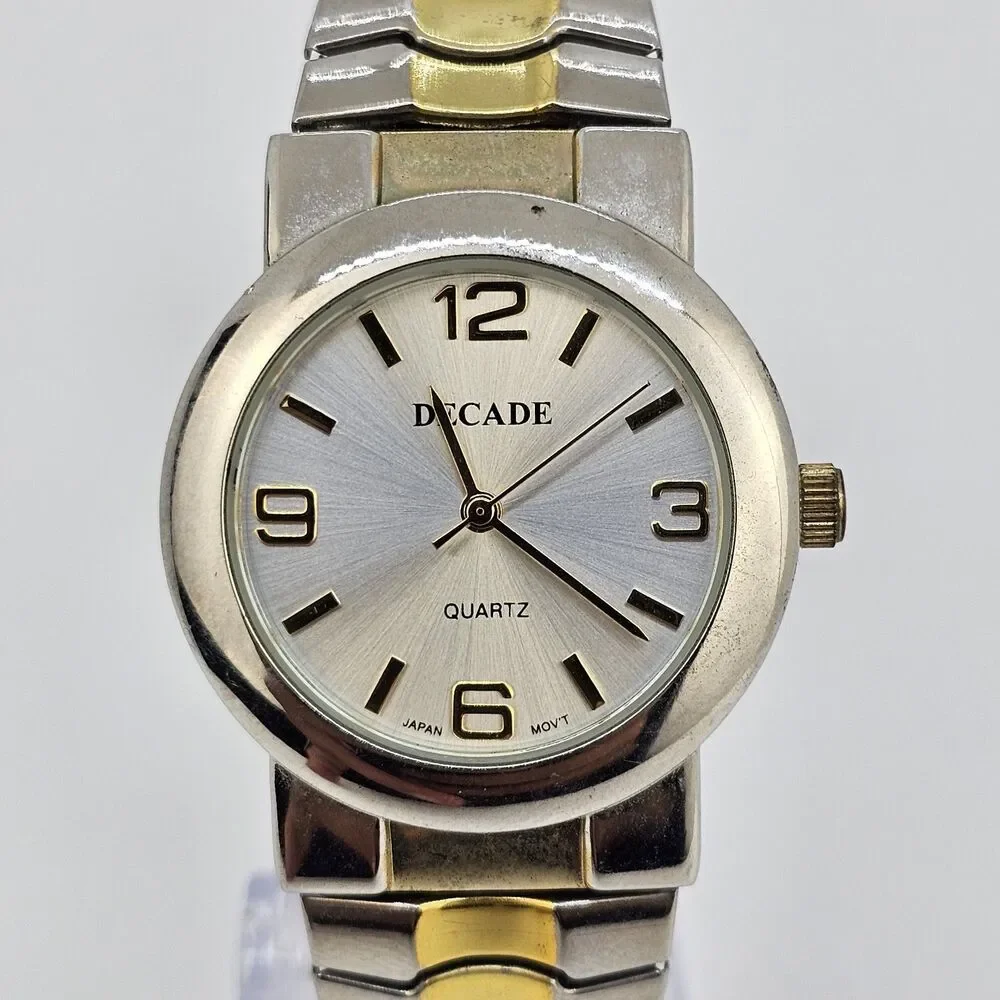 Decade Women's Watch 33MM Gray Dial Gray Gold Expandable Band‎ 6.5